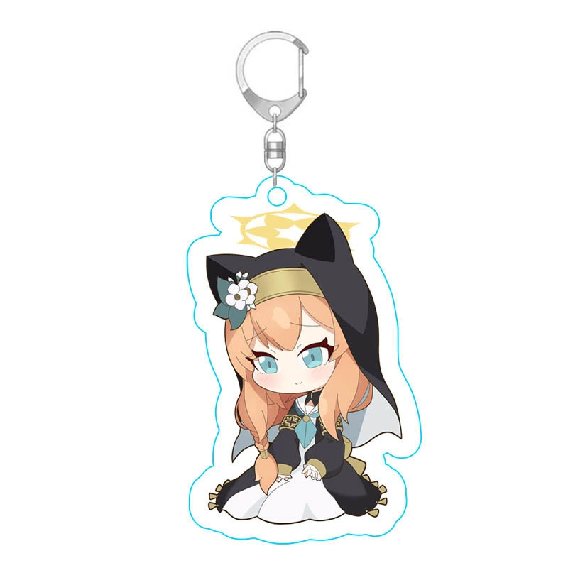 Anime Blue Files Peripheral Keychains Blue Files Acrylic Pendant Animation Keychain