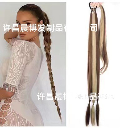 Peluca Cola de Caballo femenina enrollamiento extensión del pelo Cola de Caballo peluca sintética boxeo ponytail en stock Comercio exterior nuevo producto