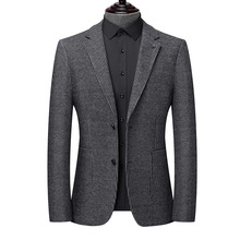 专柜绅士风秋冬新款男士西装外套行政商务休闲免烫易打理单件西服