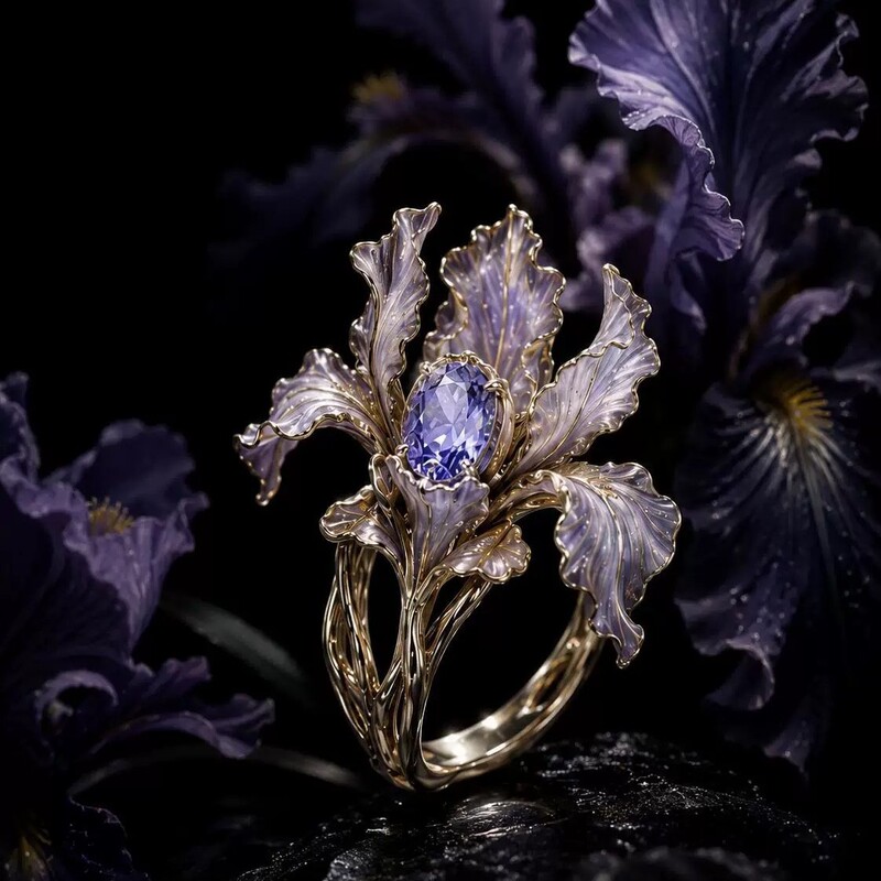[Exquisite Treasures] Three-dimensional floral ring, meticulously crafted, unique and versatile, niche light luxury, distinctive and high-value ring