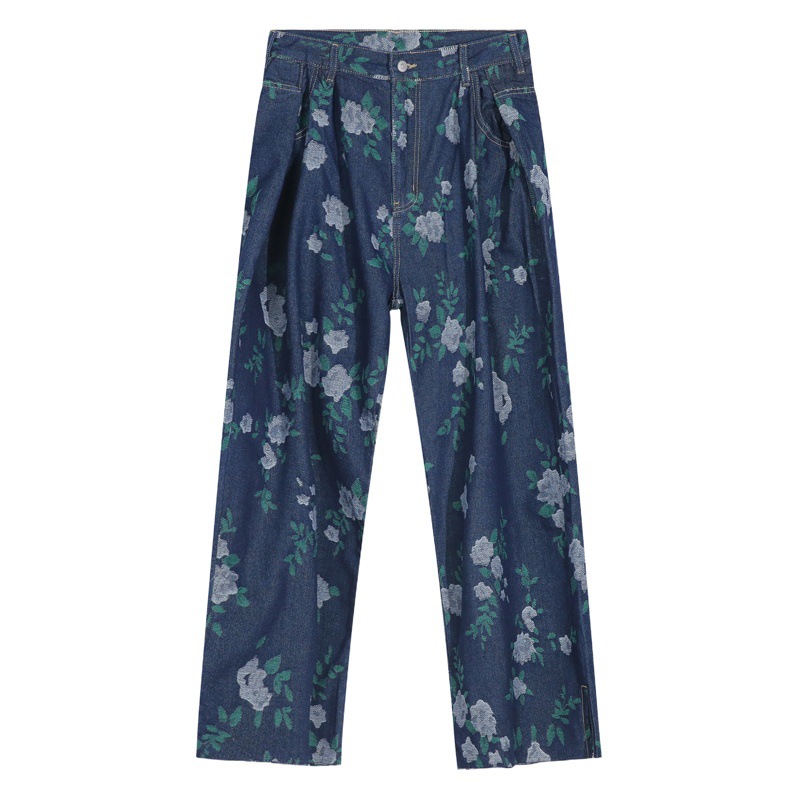 Mtlclothes ropa de Hombre | 2022 verano nuevo estilo coreano jacquard diseño ins moda marca split jeans hombres