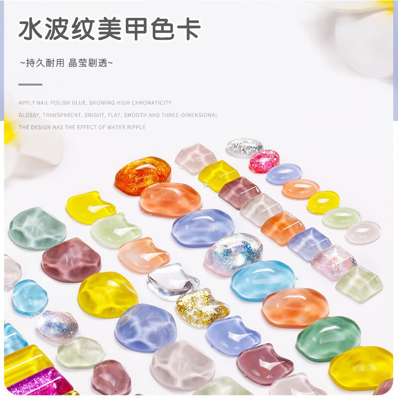 Nail Art Cat-Eye Color Palette Nail Polish Gel Color Display Water Ripple Acrylic Transparent Color Board