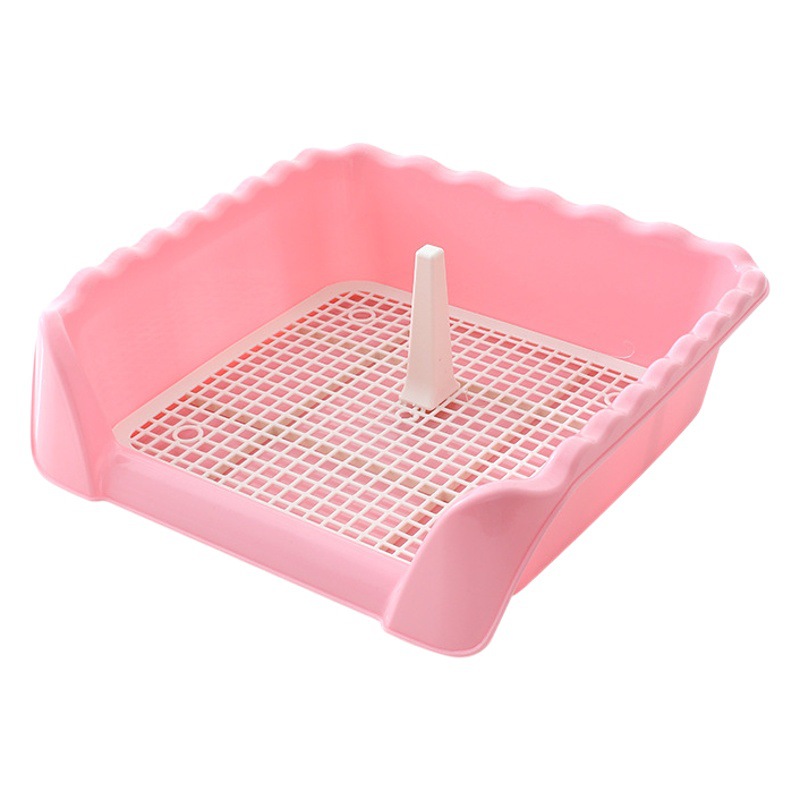Inodoro para Perros con Columna de Plástico Anti-salpicaduras con Cerca