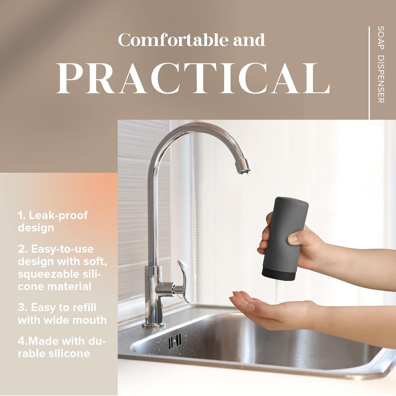 洗漱收纳瓶硅胶挤压瓶洗洁精洗衣液分装瓶浴室乳液瓶日式旅行空瓶