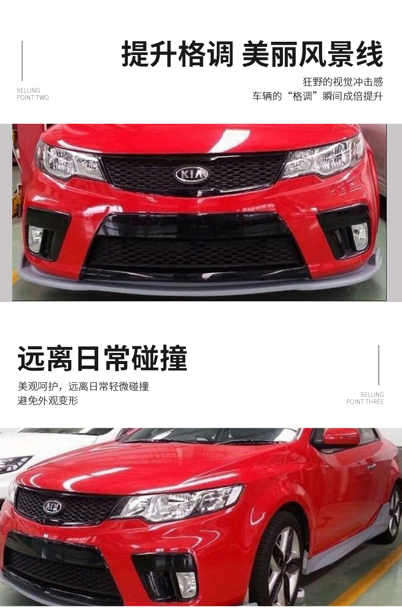 Applicable to 10-13 Kia Sportage New Model Modification Parts, Full Body Kit, Sportage Front Lip, Side Skirts, In-Stock Body Kit