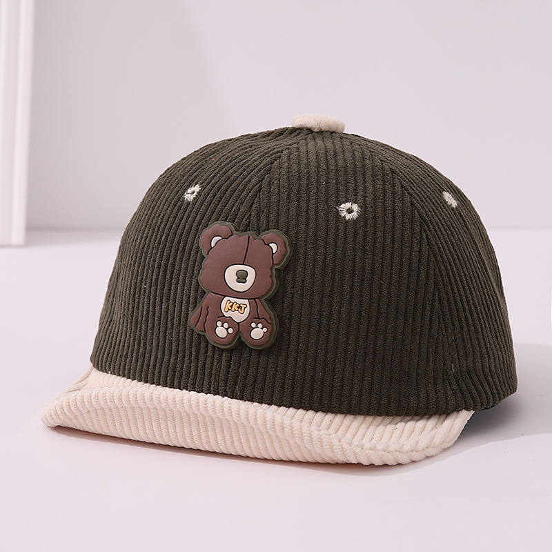 Sombreros para bebés primavera y otoño nuevo lindo super lindo gorra de lengua de goma suave de invierno de velcro para bebés de mujeres y hombres gorra de béisbol coreana