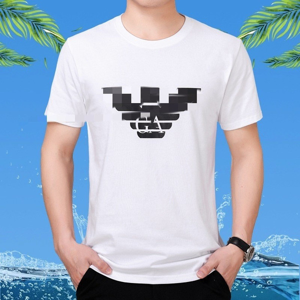summer cotton breathable short sleeve T-shirt with a round collar…