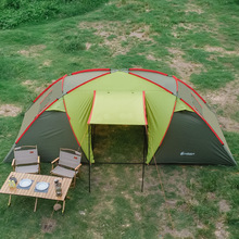 户外两室一厅露营多功能公园大帐篷 野营防水多人自驾游小房子