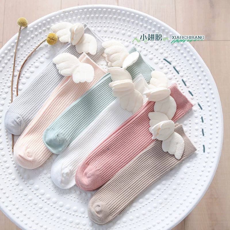 Autumn thin children's cute knee socks for princess, mid-length