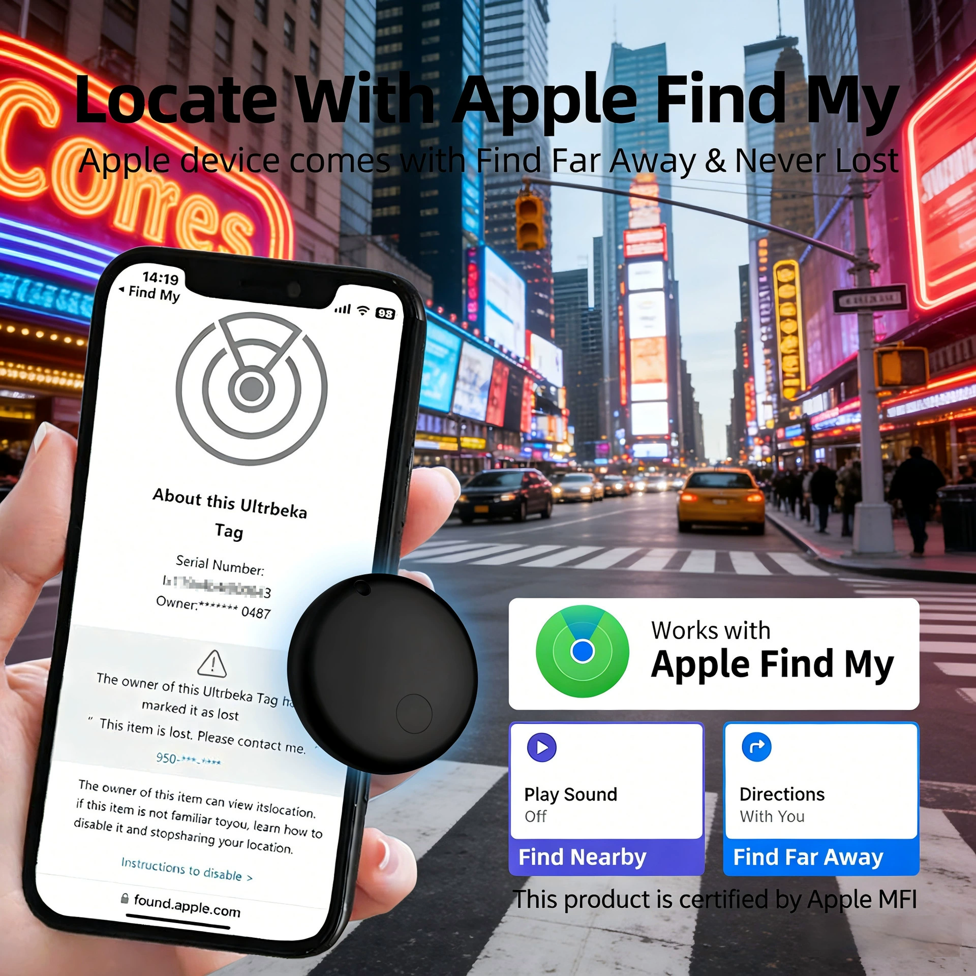 Популярный кросс-бортовой локатор AirTag поддерживает глобальный поиск Find My от Apple для предотвращения потери питомцев