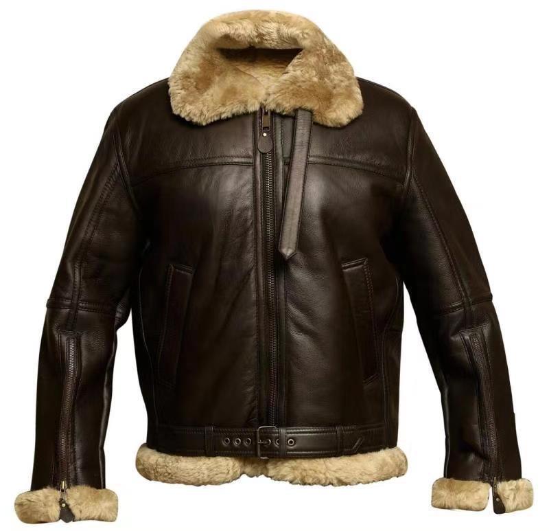 Cross-Border Autumn and Winter European and American Jackets Amazon Thickened Zipper Men's Coat Independent Site Suede Faux Fur