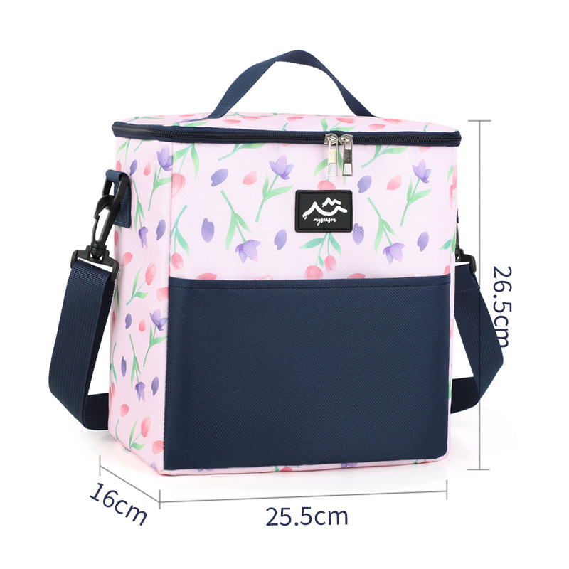 Nuevo bolso de aislamiento impreso, bolso de mano con arroz, gran bolsa de hielo, bolsa de conservación de alimentos para acampar al aire libre, bolsa de comida para el trabajo y la escuela