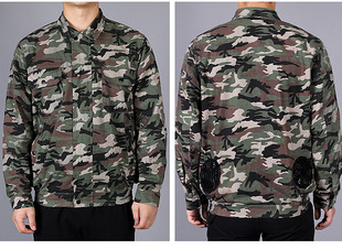 Men's summer fan clothes cooling air conditioning clothes cooling fishing clothes camouflage labor protection work clothes mountaineering cooling clothes men