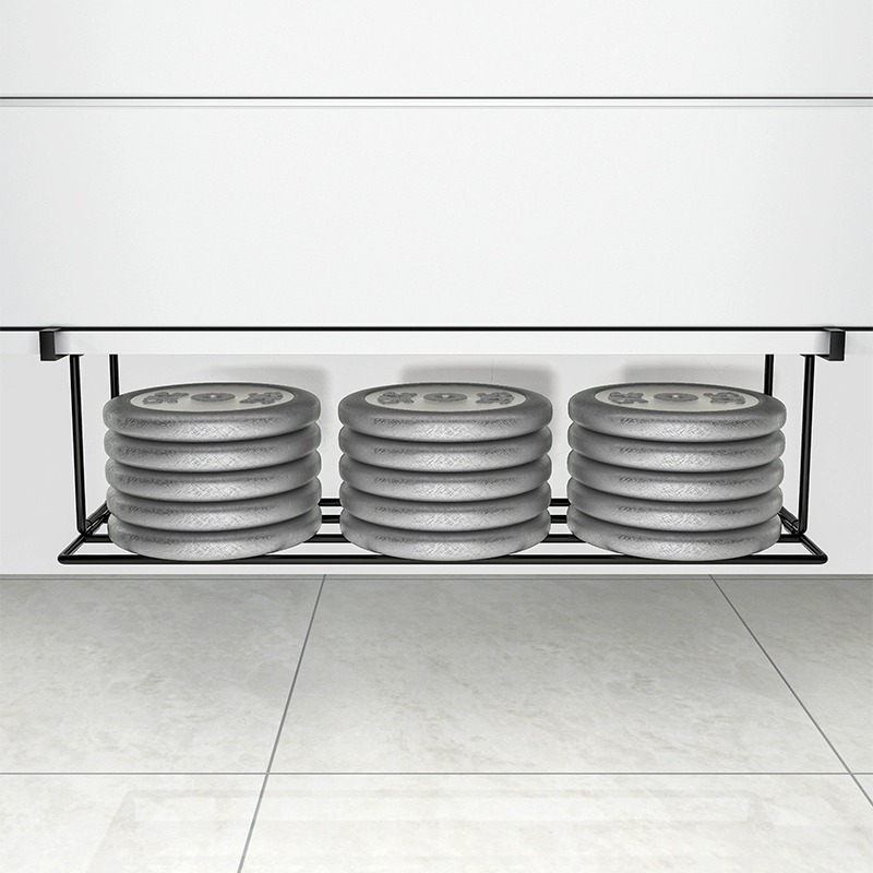 Soporte Colgante para Lavabo Plegable, Sin Perforación, de 1 Capa, para Baño