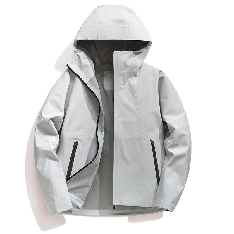 New Spring and Autumn Jacket with Hood for Young and Middle-Aged Men, Softshell Seamless Laminated Waterproof Jacket, Three-Proof Casual Jacket New Spring and Autumn Jacket with Hood for Young and Middle-Aged Men, Softshell Seamless Laminated Waterproof Jacket, Three-Proof Casual Jacket