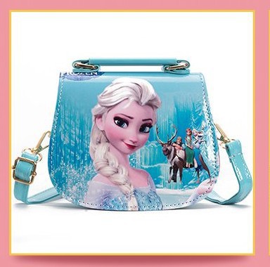 Niños bolsa de hielo princesa bolso de las niñas estilo coreano mochila princesa Elsa lindo hombro bolsa de mensajero al por mayor