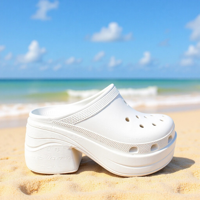 Mermaid High-Heeled Women's Clogs for Summer, with Chunky Heels, Height-Increasing, Breathable, Comfortable, Non-Slip, Closed-Toe Sandals, Beach Shoes Mermaid High-Heeled Women's Clogs for Summer, with Chunky Heels, Height-Increasing, Breathable, Comfortable, Non-Slip, Closed-Toe Sandals, Beach Shoes