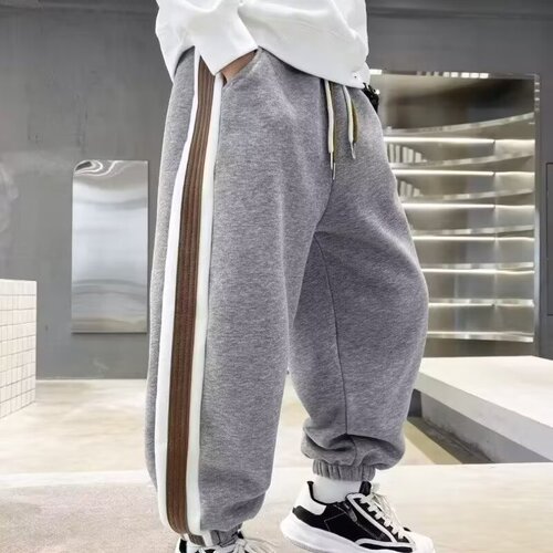 Children's clothing boys autumn pants 2024 new autumn sports middle child spring and autumn style warm leg cover fashionable long pants
