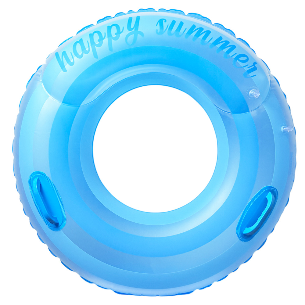 Transfronterizos ampliados con mango de barco de anclaje arco iris anillo de natación para adultos anillo de natación infláble arco iris de gran tamaño para hombres y mujeres