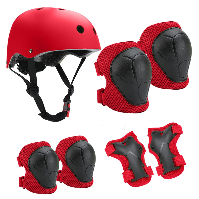 Conjunto rojo de siete piezas (incluido el casco)