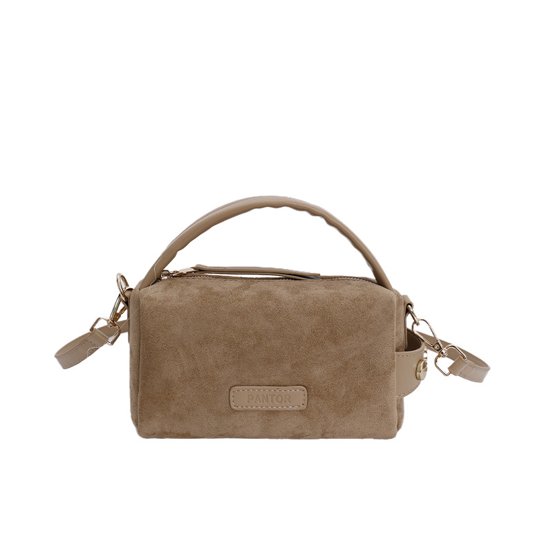 Transfronterizo de alto nivel nicho de diseño bolso de almohada portátil para mujeres 2025 nuevo retro vello retro bolso de mochila retro