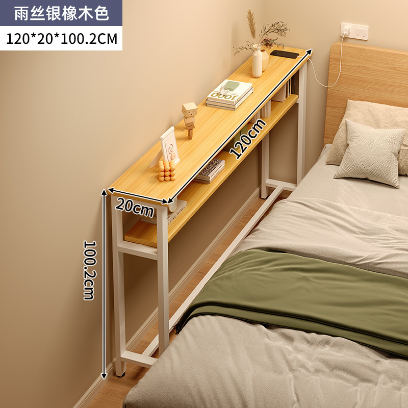 Mesa pequeña y estrecha junto a la pared, barra de comedor súper estrecha para el hogar, mesa larga de una palabra, estante de la sala de estar, barra larga de piso, gabinete estrecho, arte de hierro