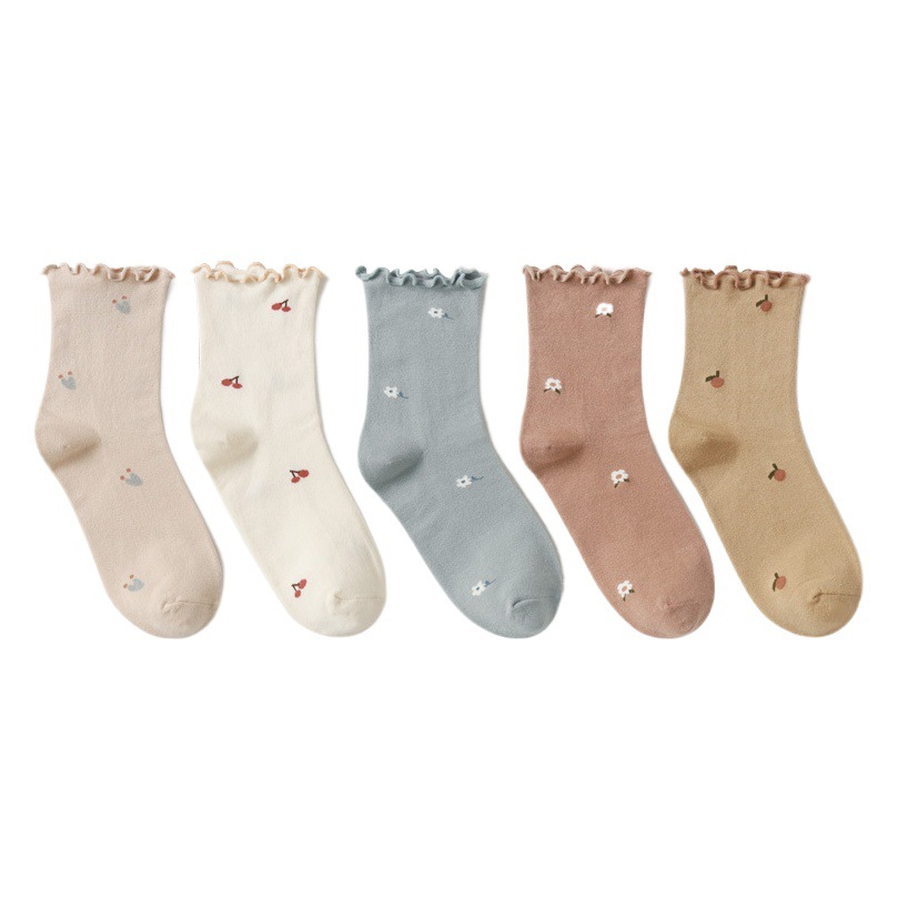 Nuevos calcetines de confinamiento Primavera, Otoño e Invierno posparto algodón peinado transpirable media pantorrilla boca suelta no apretado maternidad sueño mujeres embarazadas Calcetines