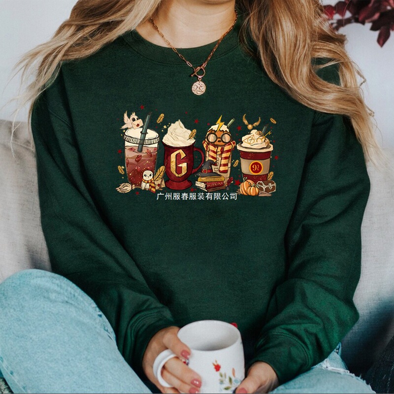 Magic Greenfield Autumn Coffee Sweatshirts Wizard Pumpkin Shirt Halloween Pumpkin Shirt Autumn Unisex Long