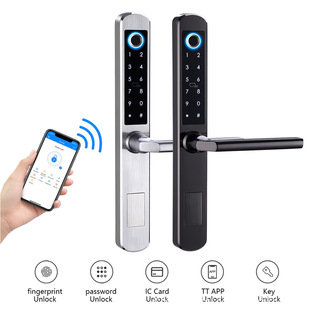 Tuya Tongtong Fingerprint Lock Password Lock App Control Home Waterproof Narrow Frame Broken Bridge Aluminum Door Lock Smart Lock