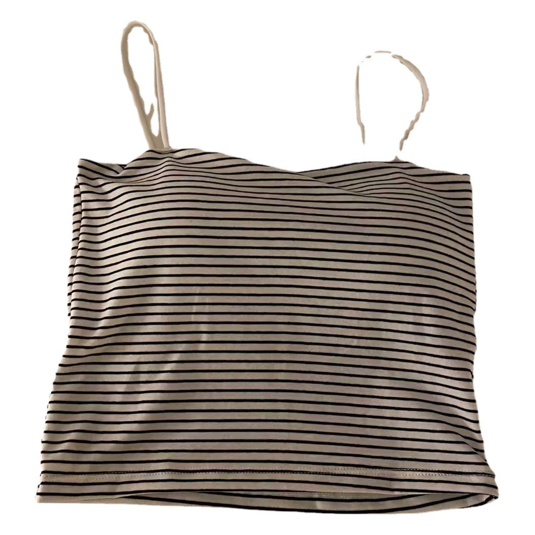 Корейский полосатый короткий камзол жилет женский цвет, простой базовый фиксированный бокал, мода носить дикий топ для женщин