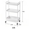 5030 three-layer white storage trolley