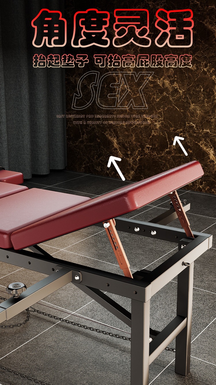 SM-折叠床plus Adult Bondage Furniture in Red with Foldable Frame — detail image 13
