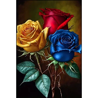 A Store Carpet Floor Mat Rose Coloring Simple Flower Living Room Decoration Painting Hanging Painting Wholesale Diamond Painting Crystal Velvet