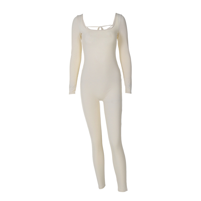 Unterlage für Damen, sexy, rückenfrei, trägerlos, schmal, langärmelig, eng anliegend, Taille und Gesäß umwickelt_voghion.com