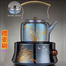 高硼硅玻璃炫彩茶壶 贝彩壶可电陶炉蒸煮茶壶烧水壶红茶泡茶壶