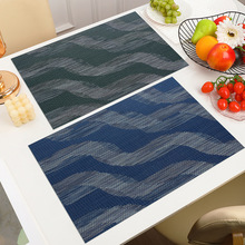 跨境批发编织餐垫隔热垫防油防水耐脏高级感节日派对餐桌垫子ins
