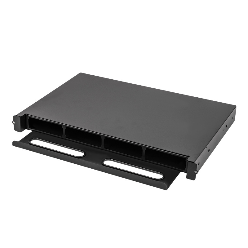 1U12芯-96芯抽拉光缆终端盒 LC转MPO网络机柜光纤配线架现货批发