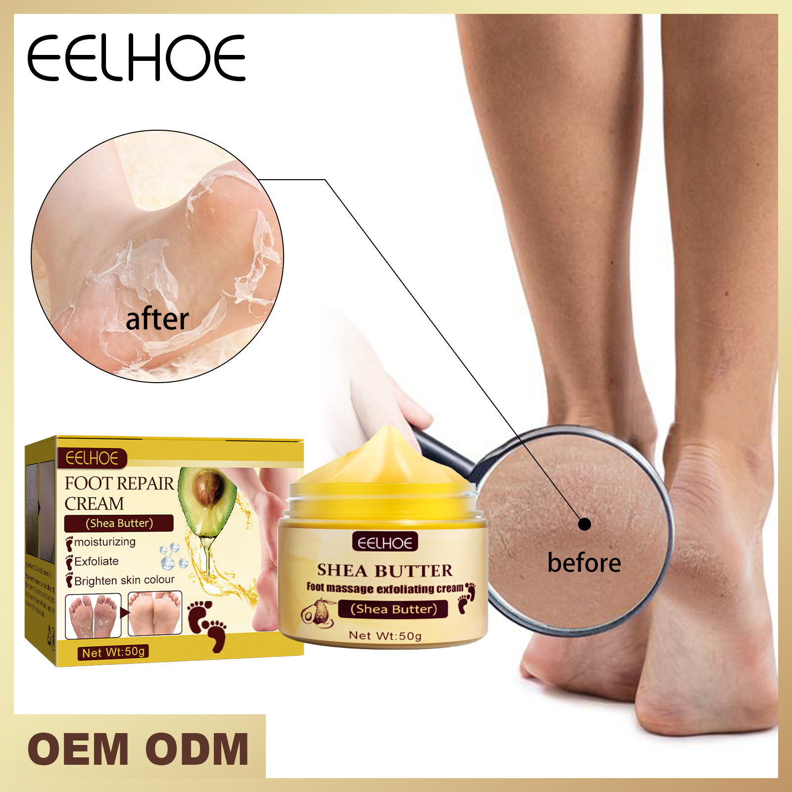 EELHOE Masaj Peeling Bakım Nemlendirici Kuru Çatlama, Soyulma ve Çatlama Karşıtı Ayak Koruma Kremi_voghion.com