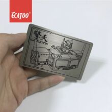 个性化拉丝银丝印黑色条纹高档金属会员卡订制