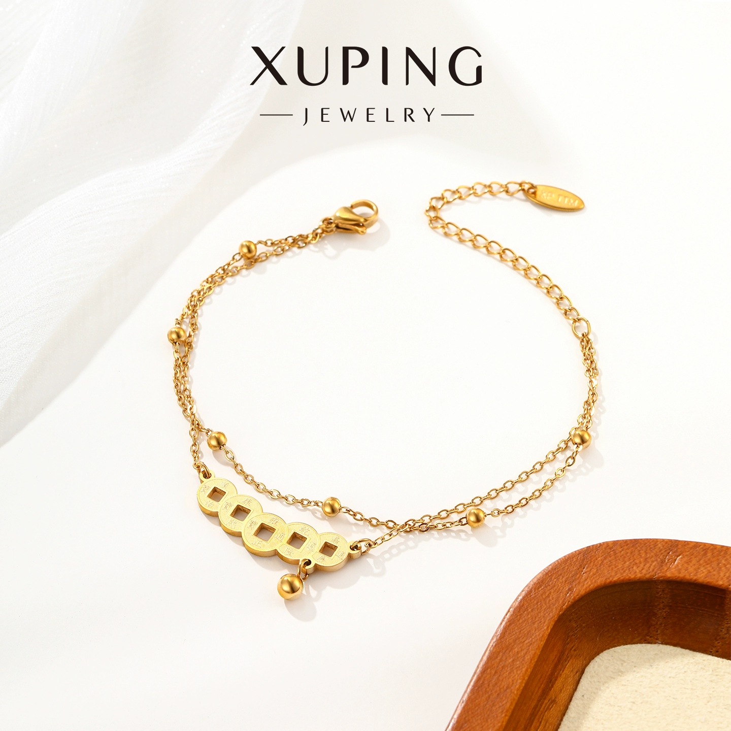 Xuping moda nueva pulsera de lujo ligera transfronteriza de color 24k oro oro joyas diarias al por mayor mujeres