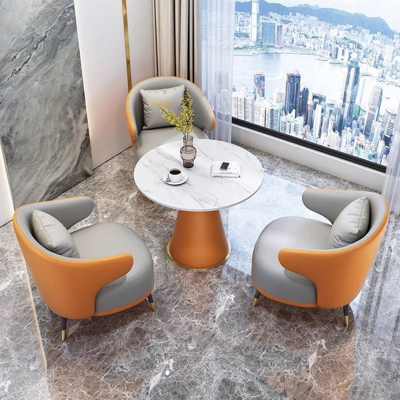 Light Luxury Negotiation Sofa, Business Hotel Reception Coffee Table, Leisure Beauty Salon Balcony Dining Table and Chairs, Small Sofa, Tea Table