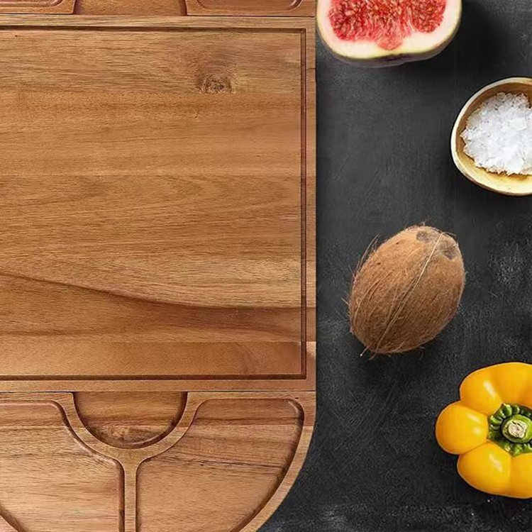 Juego de tabla de cortar extraíble, juego simple, bistec, queso, sushi, queso de frutas, pan, tabla de queso multifuncional