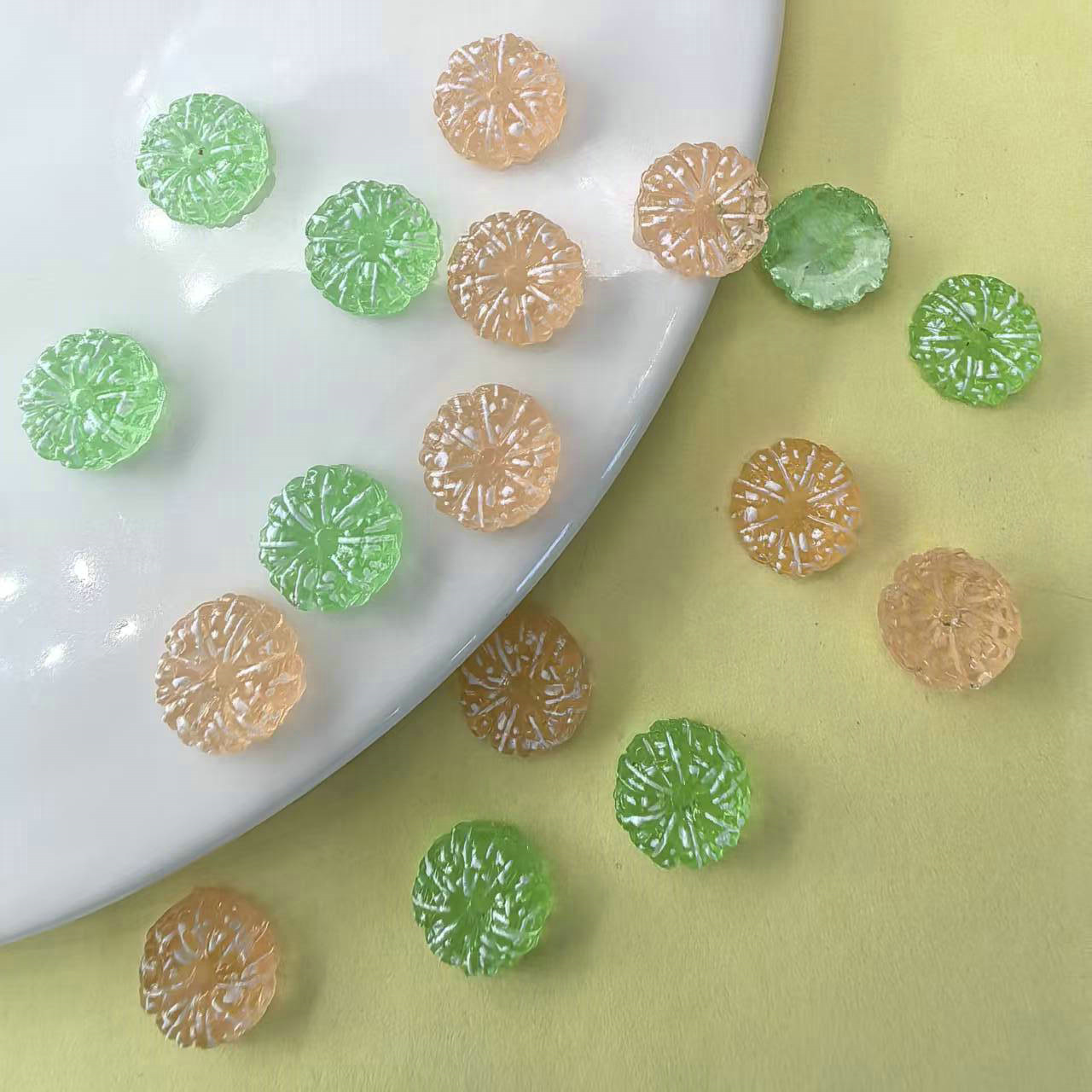 食玩美甲饰品diy橘子批发手机壳发夹发饰头饰上的配件0003