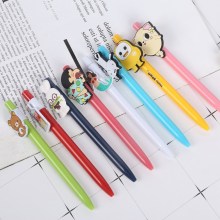 韩国文具卡通圆珠笔动物彩虹翅膀特价按动厂家批发顺滑彩翼萌趣