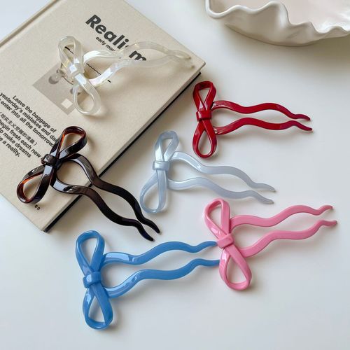 Ballet-style bow hair clip for women, back hair bun hair clip, sweet girl U-shaped hair pin, hair accessory