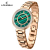 Fashionable round dial, waterproof gold watch, bag, quartz watches, small dial, light luxury style, wholesale