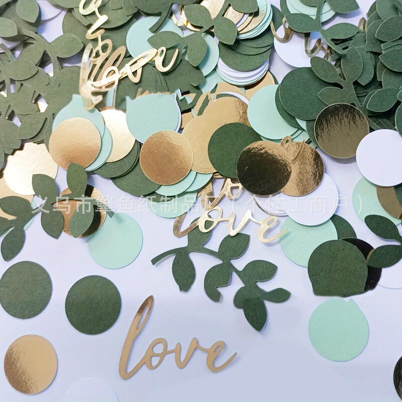 100Pcs Party Theme Confetti Love Sage Decorative Confetti Dessert Table Loose Layout Throw