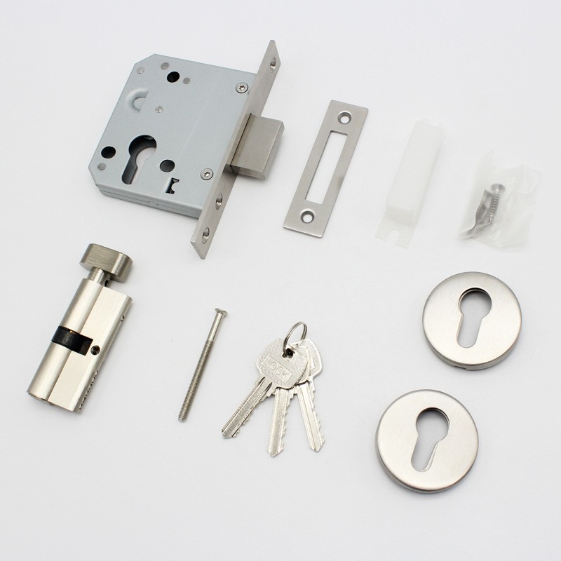 Personalizado estándar europeo 55 una sola lengua tubería cerradura de pozo universal 304 acero inoxidable calefacción cerradura de pozo eléctrica cerradura de paso de fuego