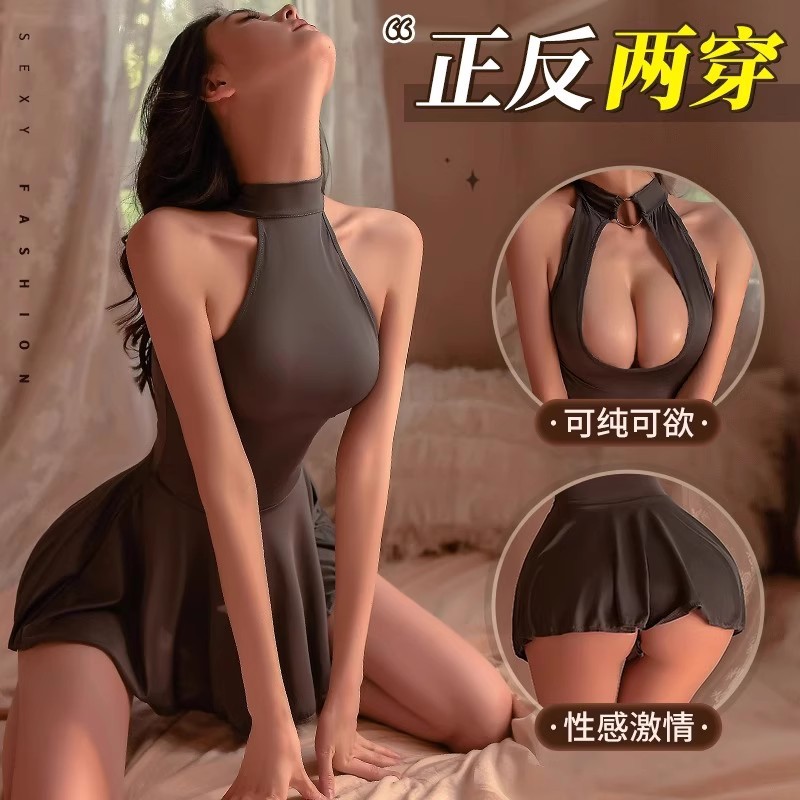 섹시한 에로틱 란제리, 유혹적인 잠옷, 2026년 데이트룩, 작은 가슴을 위한 순수한 욕망, 탈부착 불가 유니폼 여성 qqny