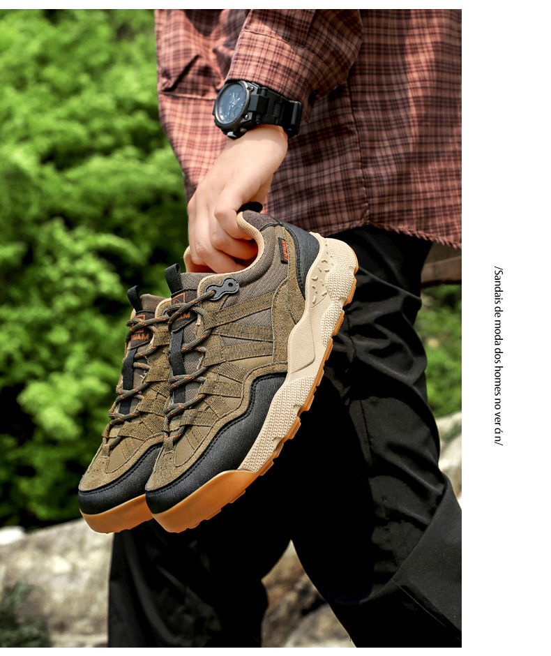 New Non-slip Shock-absorbing Outdoor Hiking Shoes Foreign Trade Wear-resistant Off-road Hiking Casual Shoes Men's Wholesale_vogvips.com
